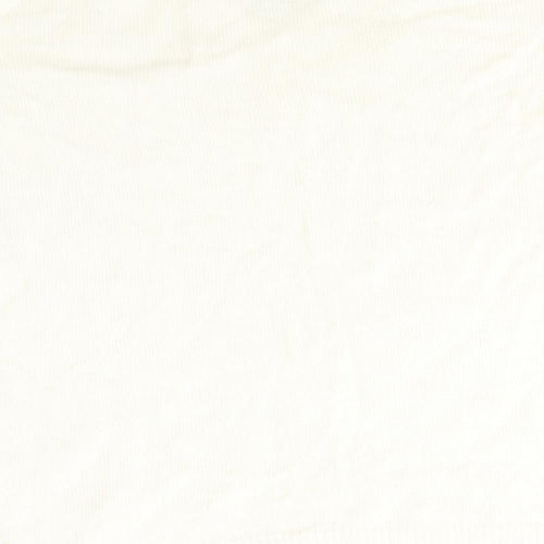 Damart Womens White  Acrylic Jersey T-Shirt Size 12 V-Neck