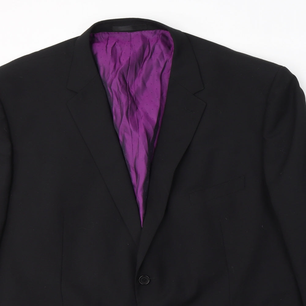 Life And Limp Mens Black  Wool Jacket Suit Jacket Size 56