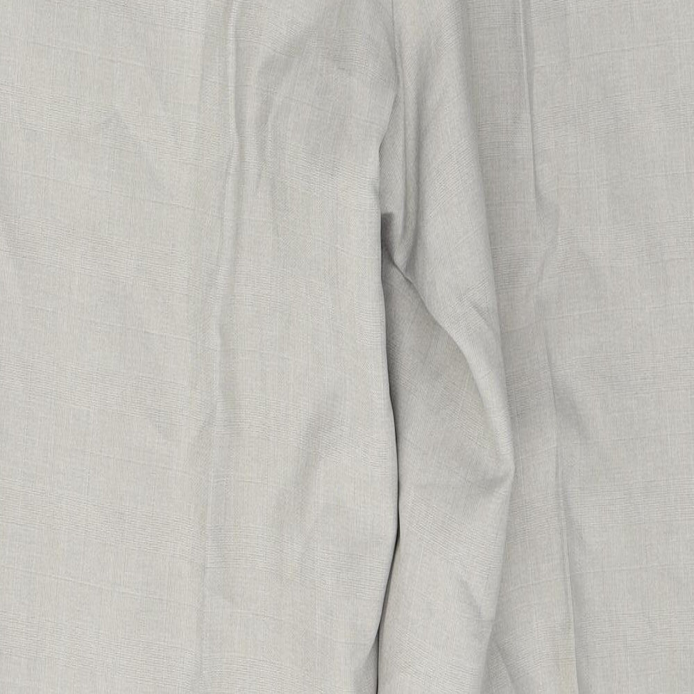 Marks and Spencer Mens Beige  Polyester Trousers  Size 38 in L29 in Regular Button