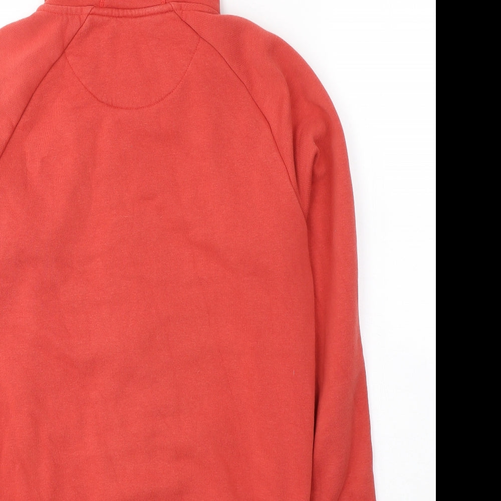Bee Inspired Mens Red  Cotton Full Zip Hoodie Size M