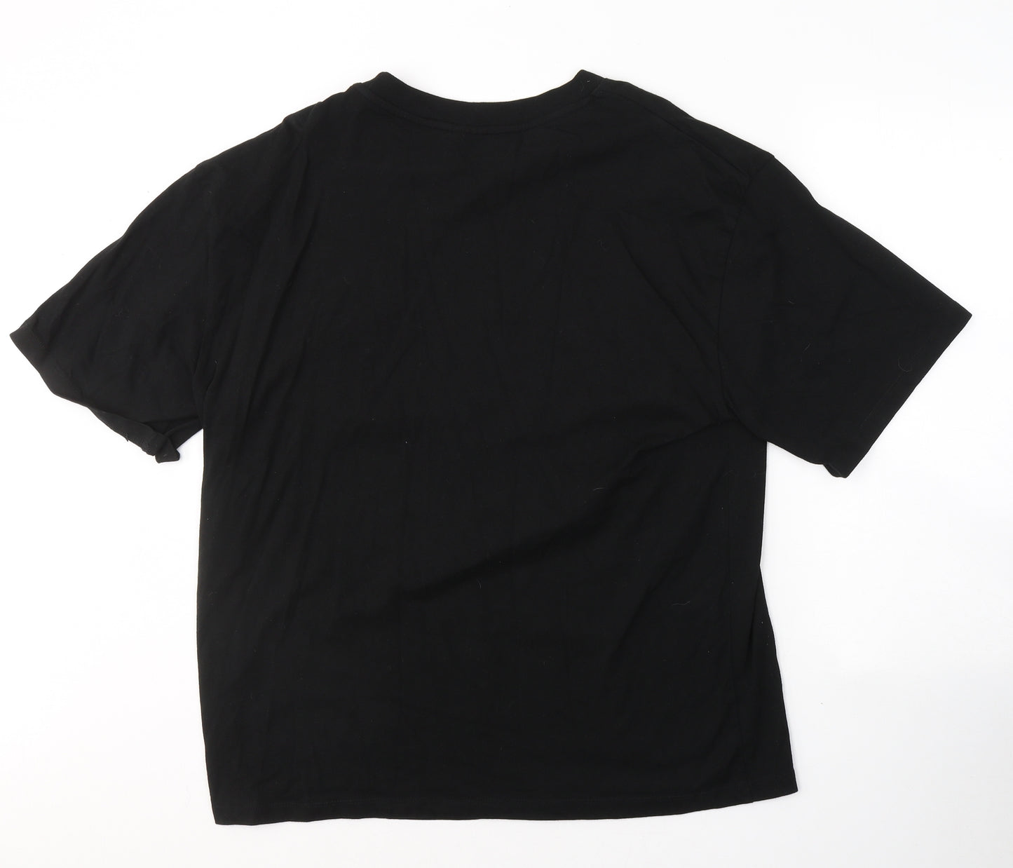 ASOS Womens Black  Cotton Basic T-Shirt Size 16 Round Neck - bad to the bone