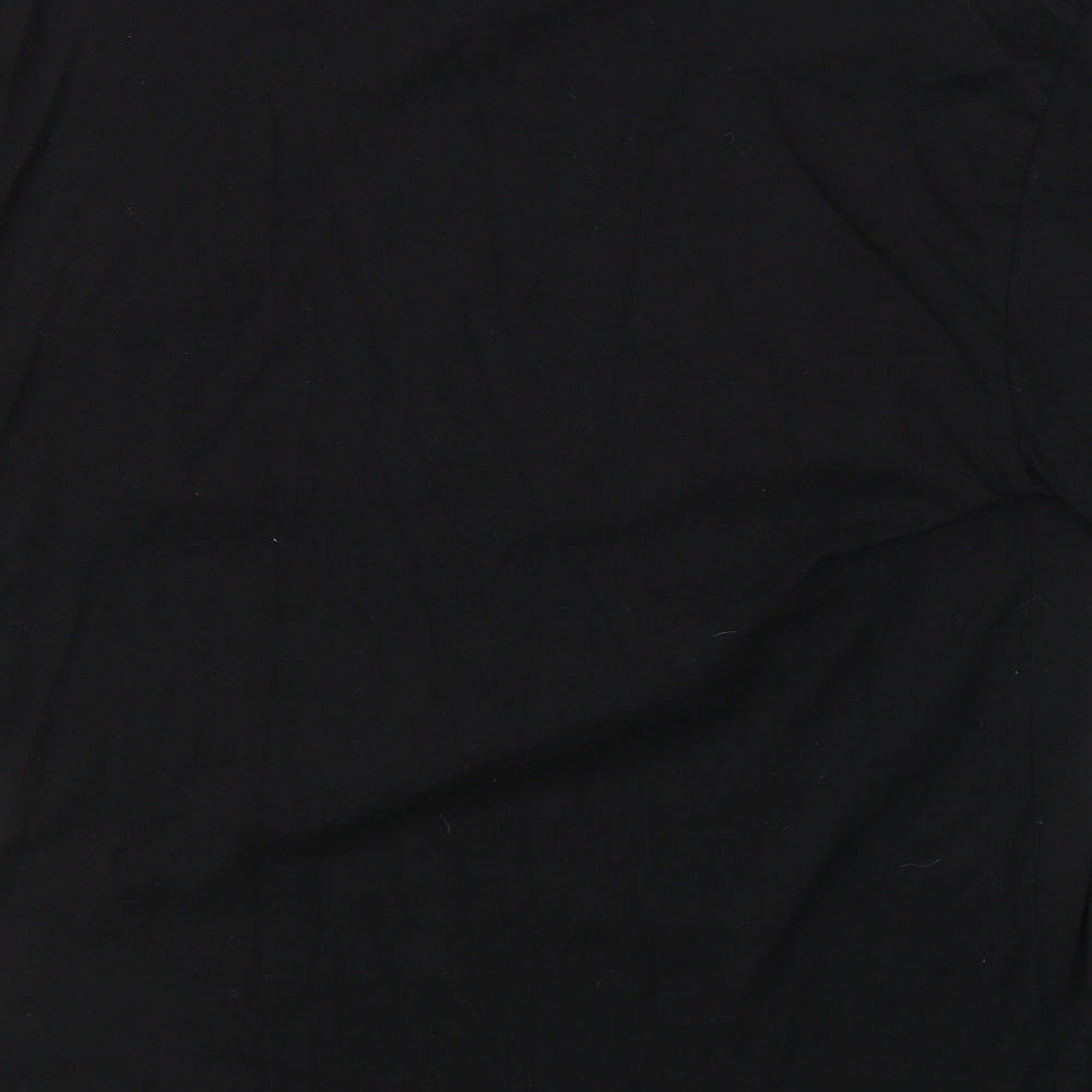 ASOS Womens Black  Cotton Basic T-Shirt Size 16 Round Neck - bad to the bone