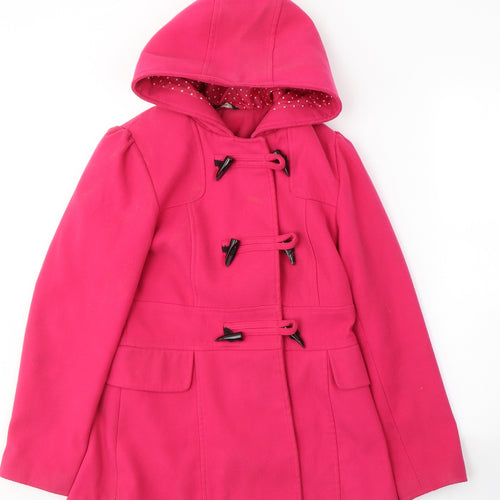 George Girls Pink   Pea Coat Coat Size 13-14 Years  Button