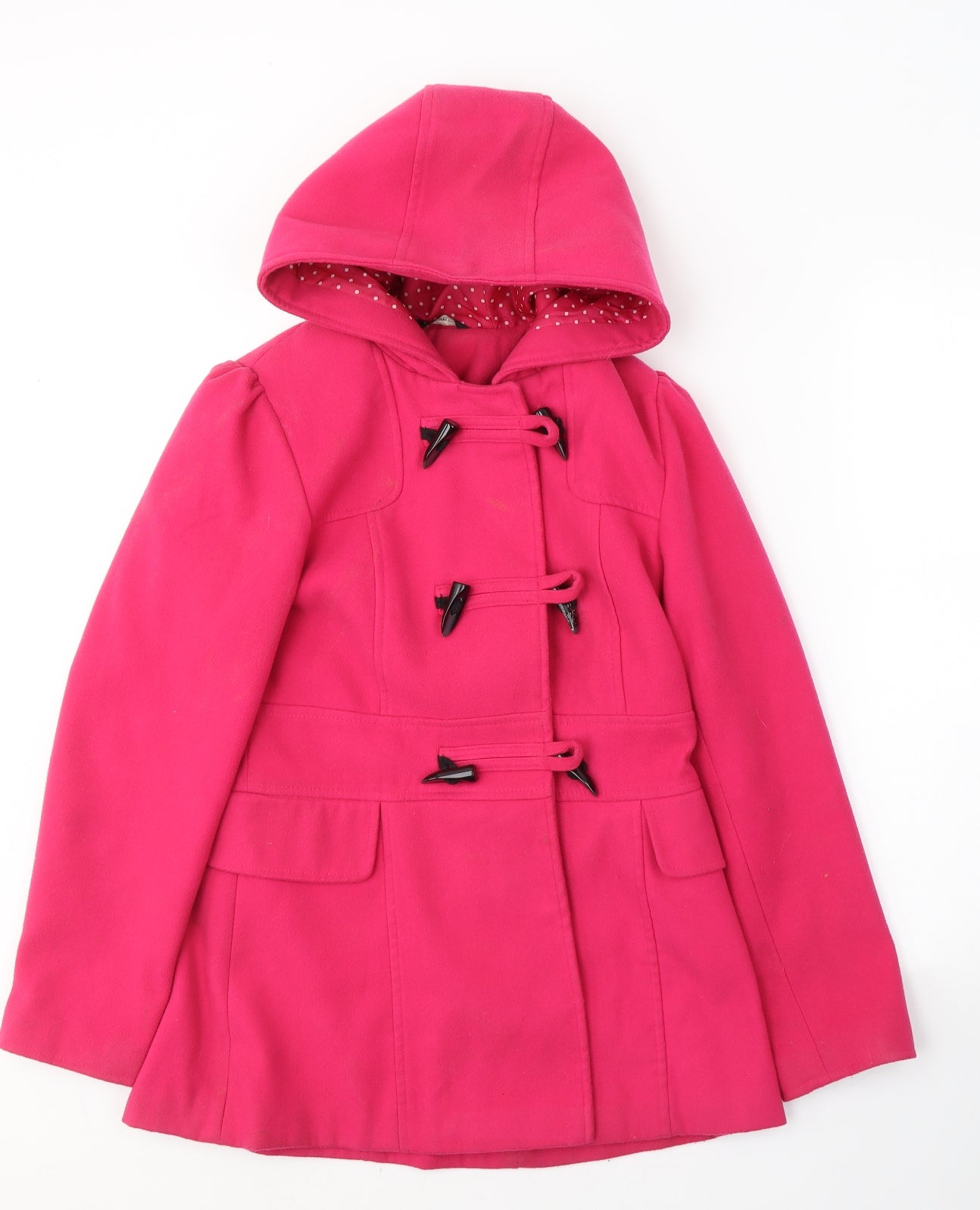 George Girls Pink   Pea Coat Coat Size 13-14 Years  Button