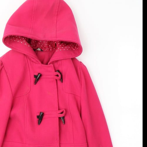 George Girls Pink   Pea Coat Coat Size 13-14 Years  Button