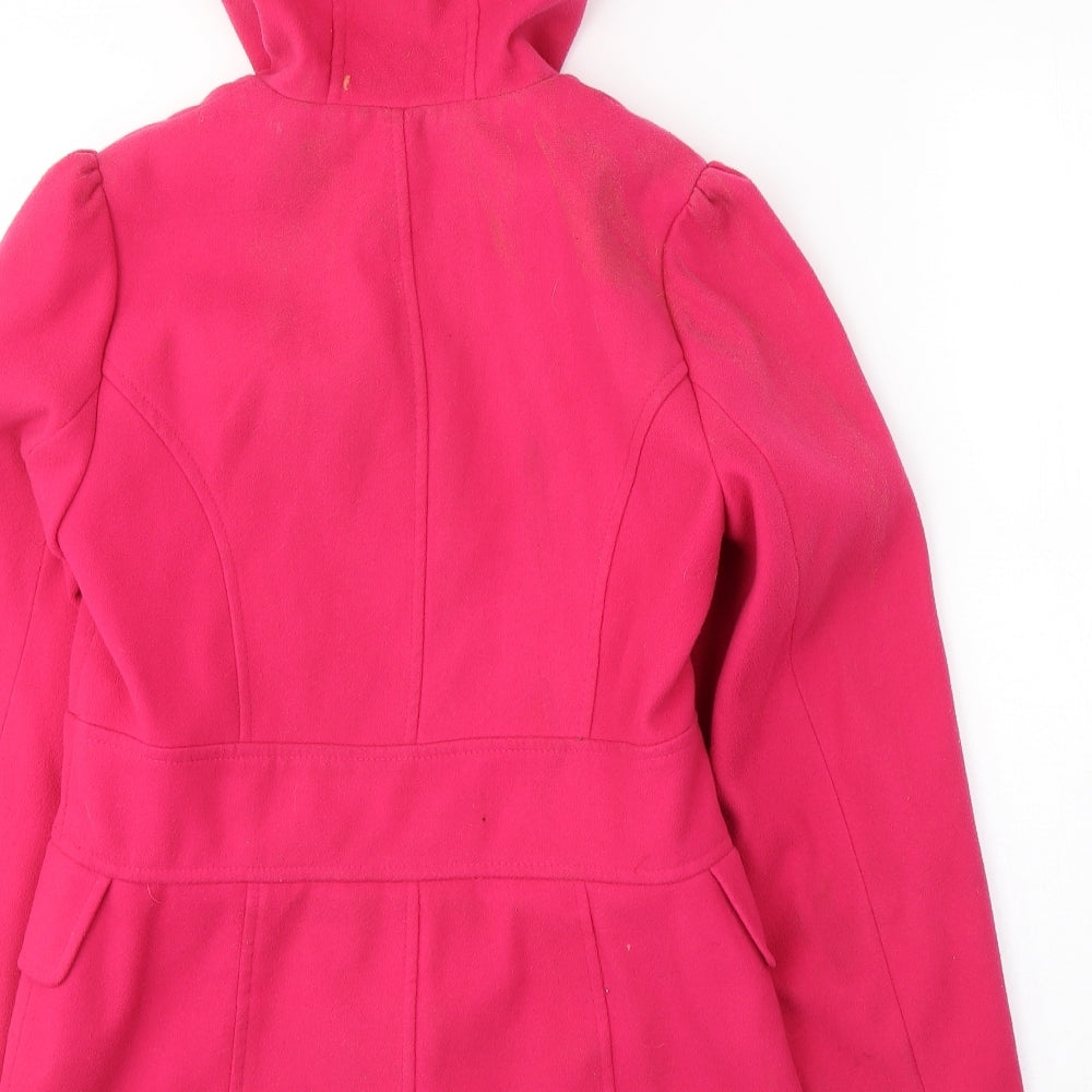 George Girls Pink   Pea Coat Coat Size 13-14 Years  Button