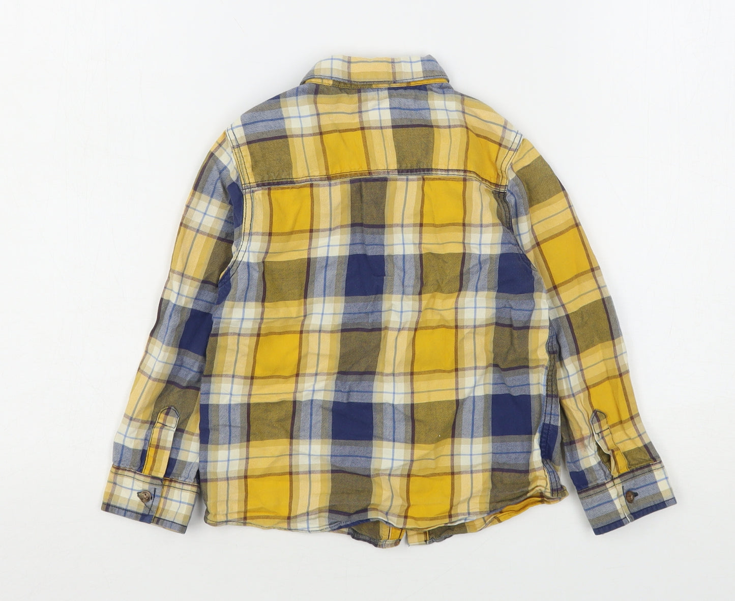 NEXT Boys Multicoloured Plaid Cotton Basic Button-Up Size 3-4 Years Collared