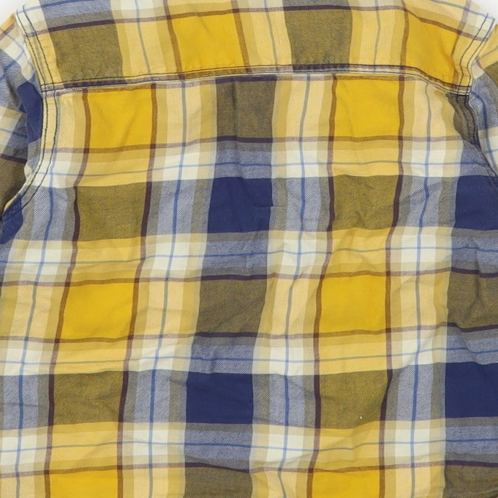 NEXT Boys Multicoloured Plaid Cotton Basic Button-Up Size 3-4 Years Collared