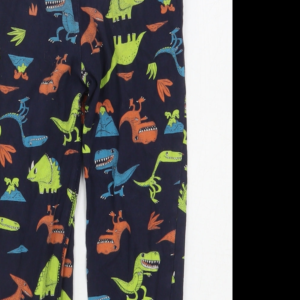Gap Boys Blue Geometric Cotton Sweatpants Trousers Size 4 Years  Regular Drawstring - Dinosaurs