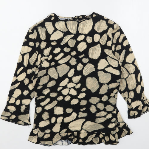 Gerard Womens Multicoloured Geometric Viscose Basic Blouse Size 12 Round Neck