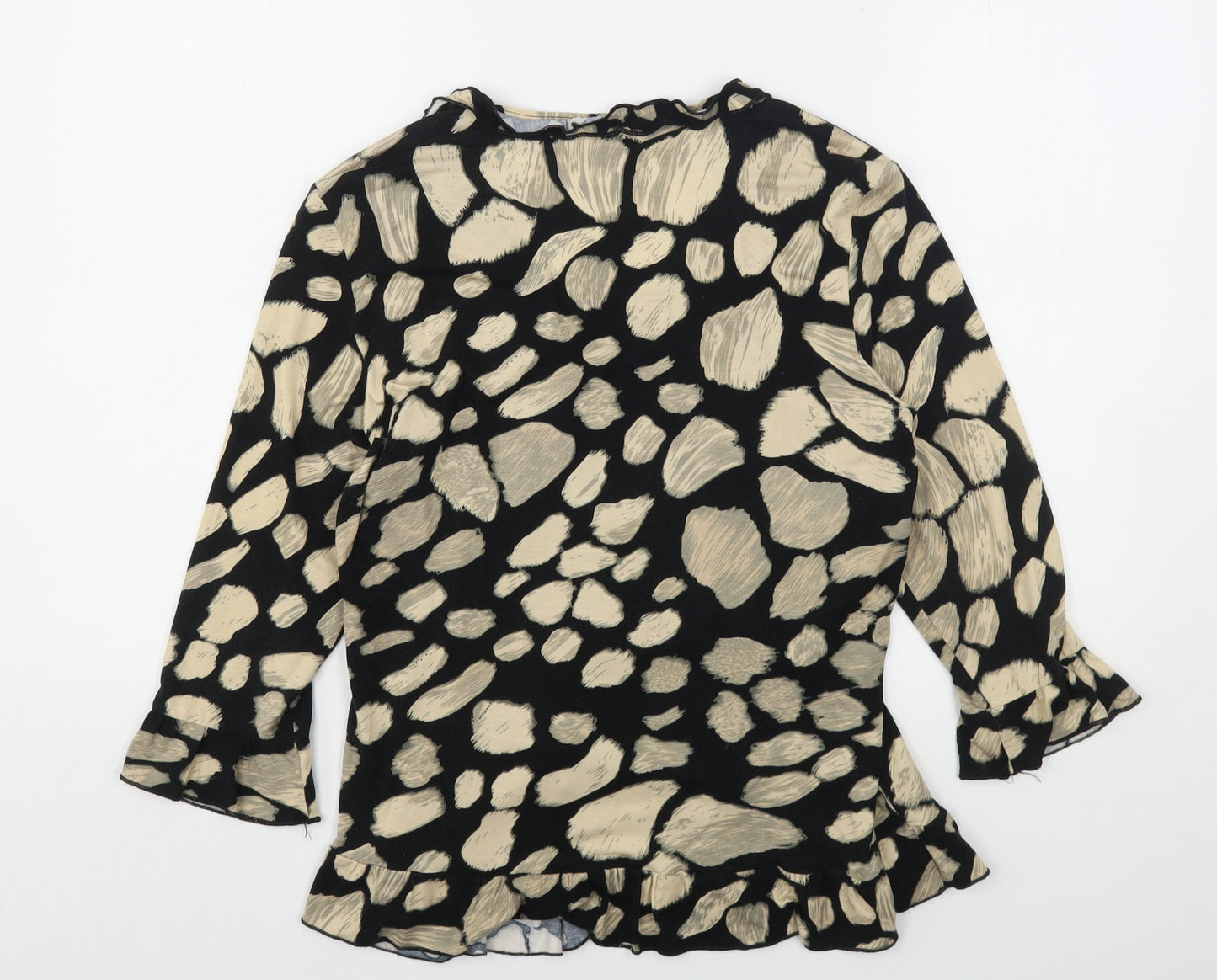 Gerard Womens Multicoloured Geometric Viscose Basic Blouse Size 12 Round Neck