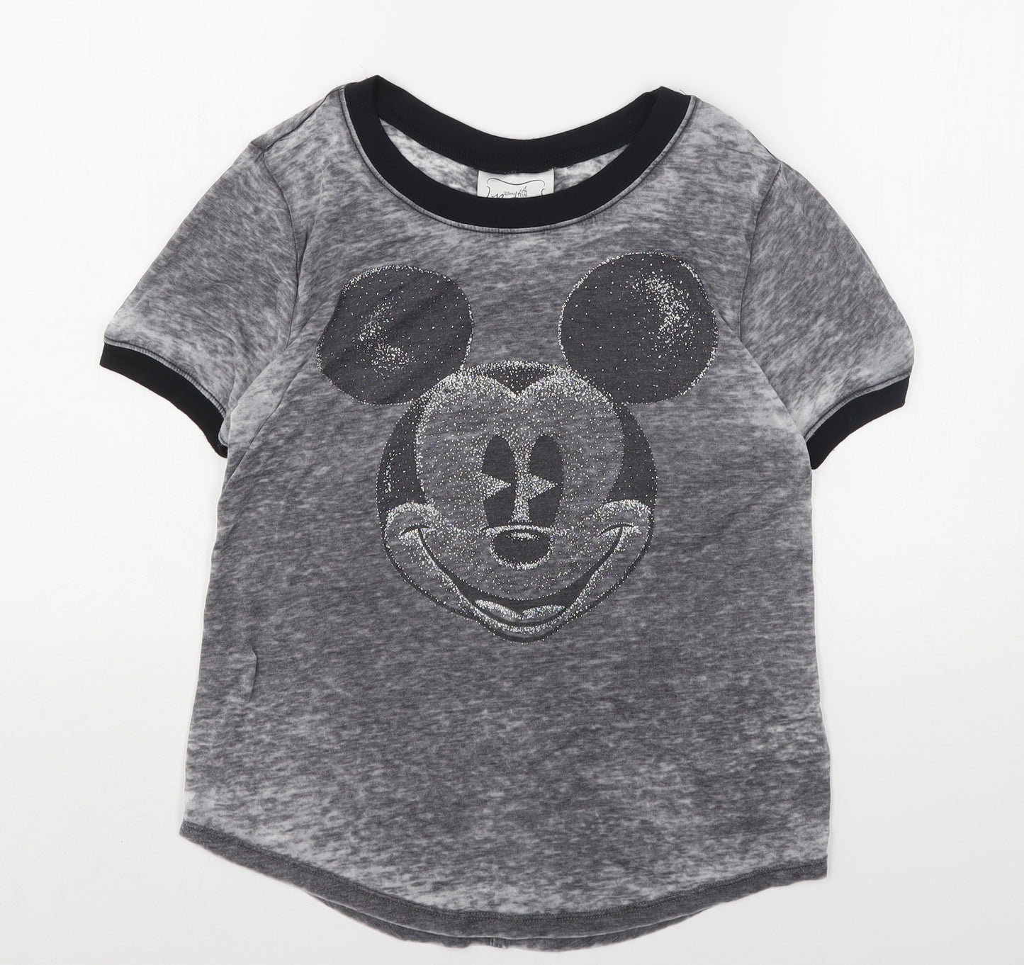 Disney Boutique  Womens Grey  Cotton Basic T-Shirt Size M Round Neck