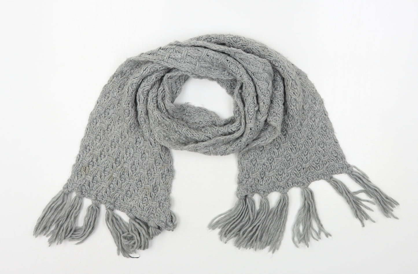 Preworn Womens Grey  Polyester  Scarf