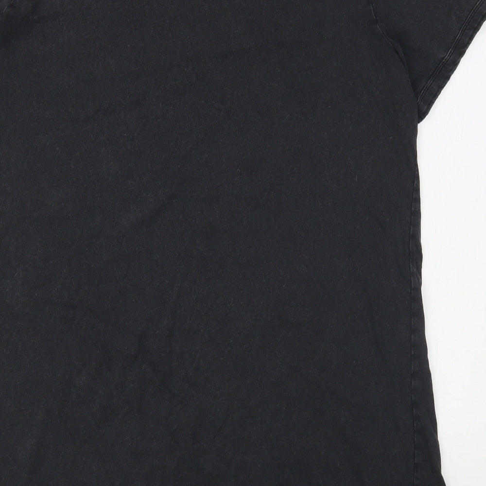 Jacqueline De Yong Womens Grey  Cotton T-Shirt Dress  Size XL  Round Neck