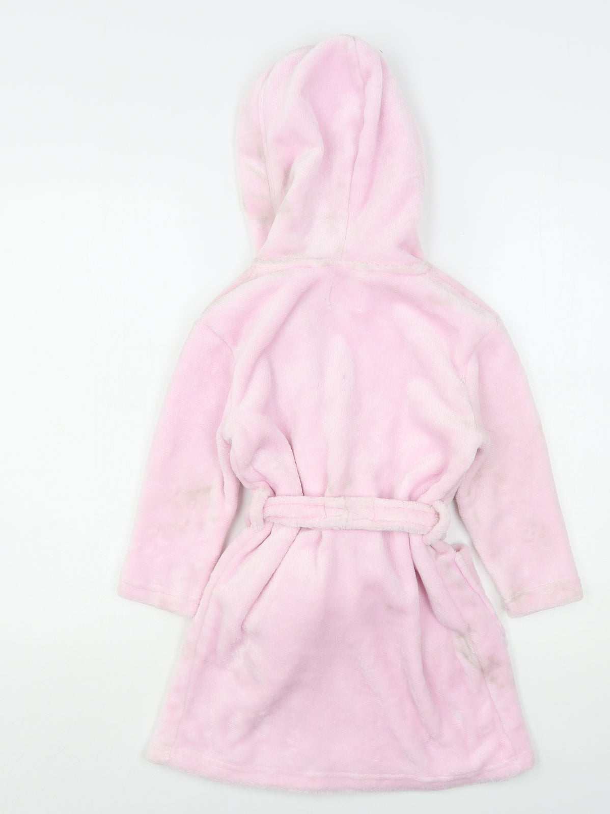 PJ Collection  Girls Pink Solid Polyester Kimono Gown Size 3-4 Years
