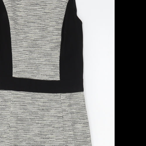 John Lewis  Womens Grey  Cotton Sheath  Size 12  Round Neck