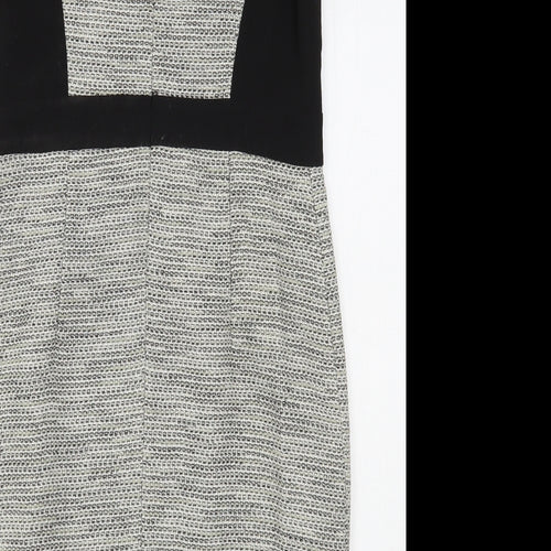 John Lewis  Womens Grey  Cotton Sheath  Size 12  Round Neck