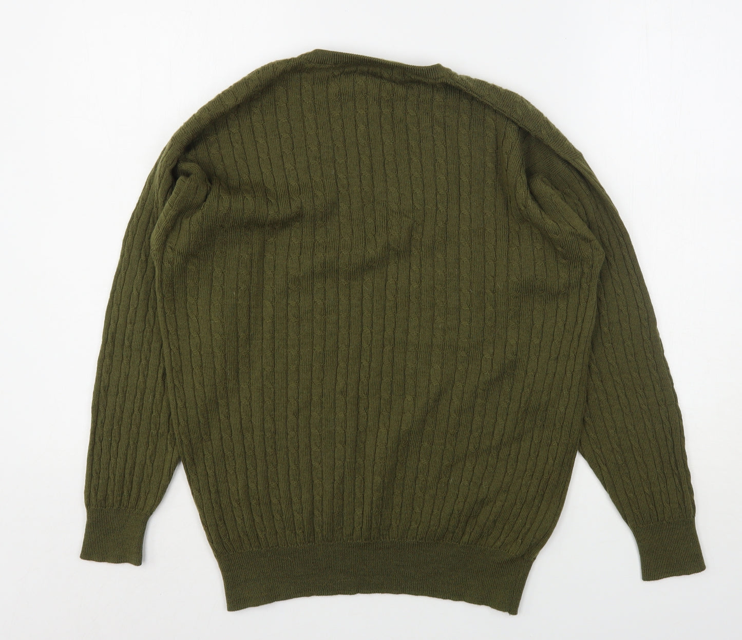 Pringle  Womens Green Round Neck  Wool Pullover Jumper Size L