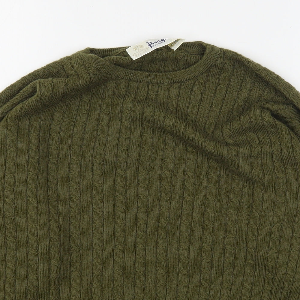 Pringle  Womens Green Round Neck  Wool Pullover Jumper Size L