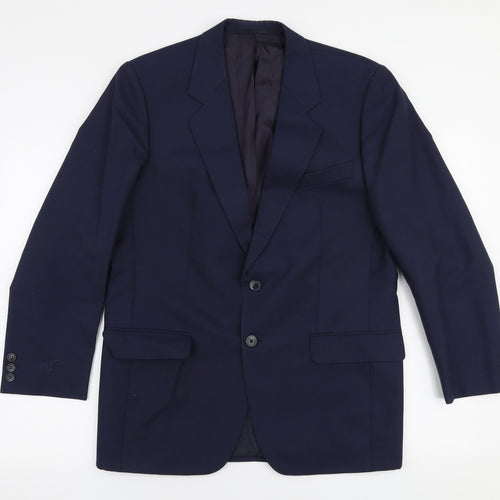 Skopes Mens Blue  Polyester Jacket Suit Jacket Size 38