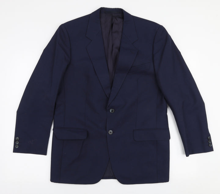 Skopes Mens Blue  Polyester Jacket Suit Jacket Size 38