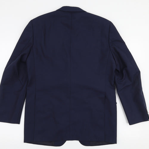 Skopes Mens Blue  Polyester Jacket Suit Jacket Size 38