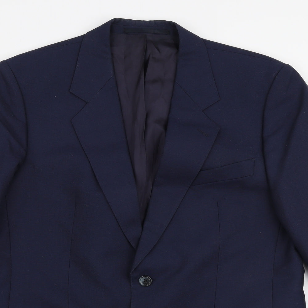 Skopes Mens Blue  Polyester Jacket Suit Jacket Size 38