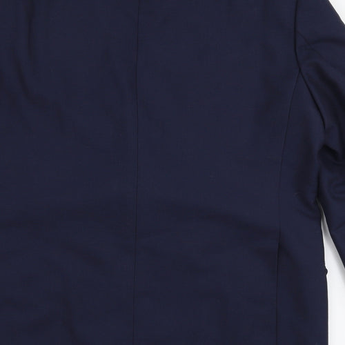Skopes Mens Blue  Polyester Jacket Suit Jacket Size 38
