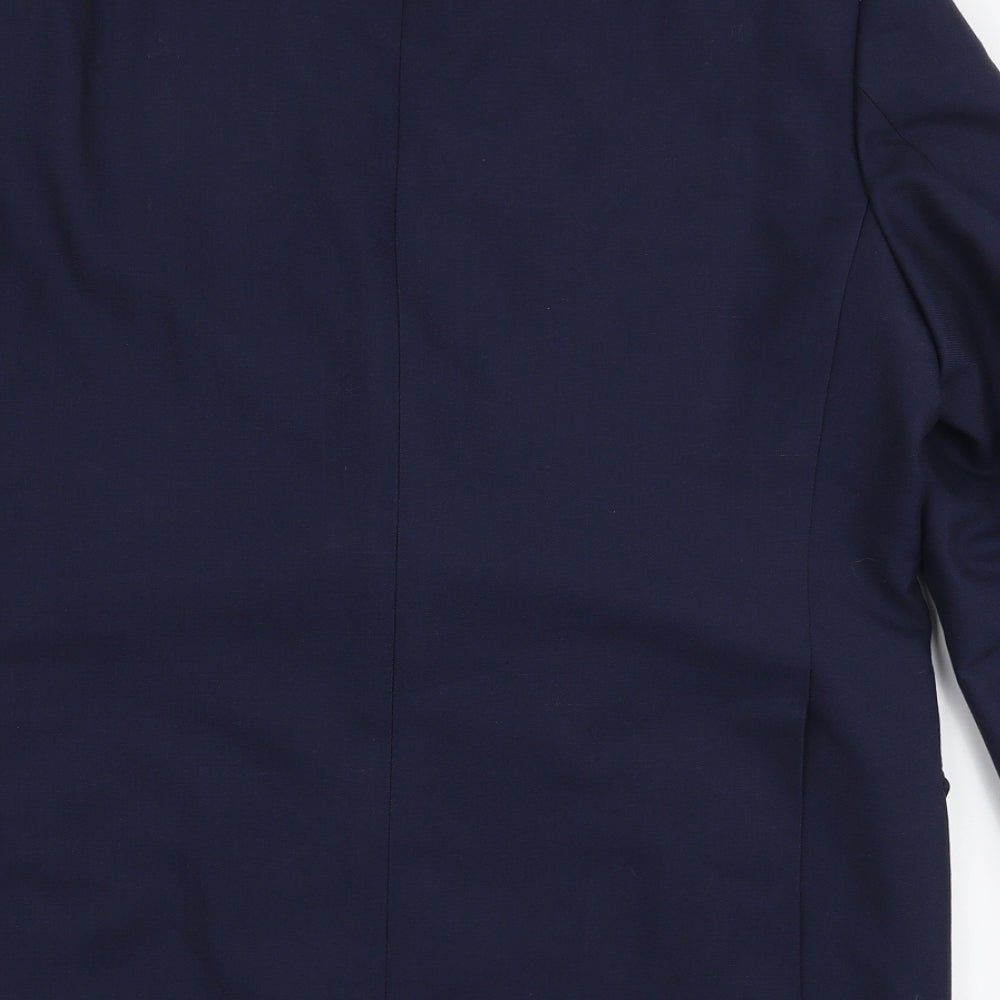 Skopes Mens Blue  Polyester Jacket Suit Jacket Size 38