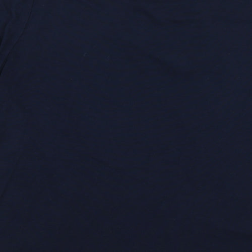 Marks and Spencer Womens Blue  Viscose Jersey T-Shirt Size 14 Round Neck