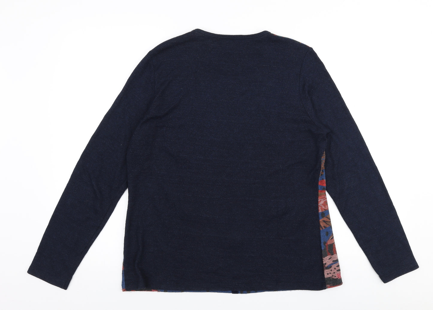 Kalisson Womens Multicoloured Round Neck  Polyester Pullover Jumper Size XL