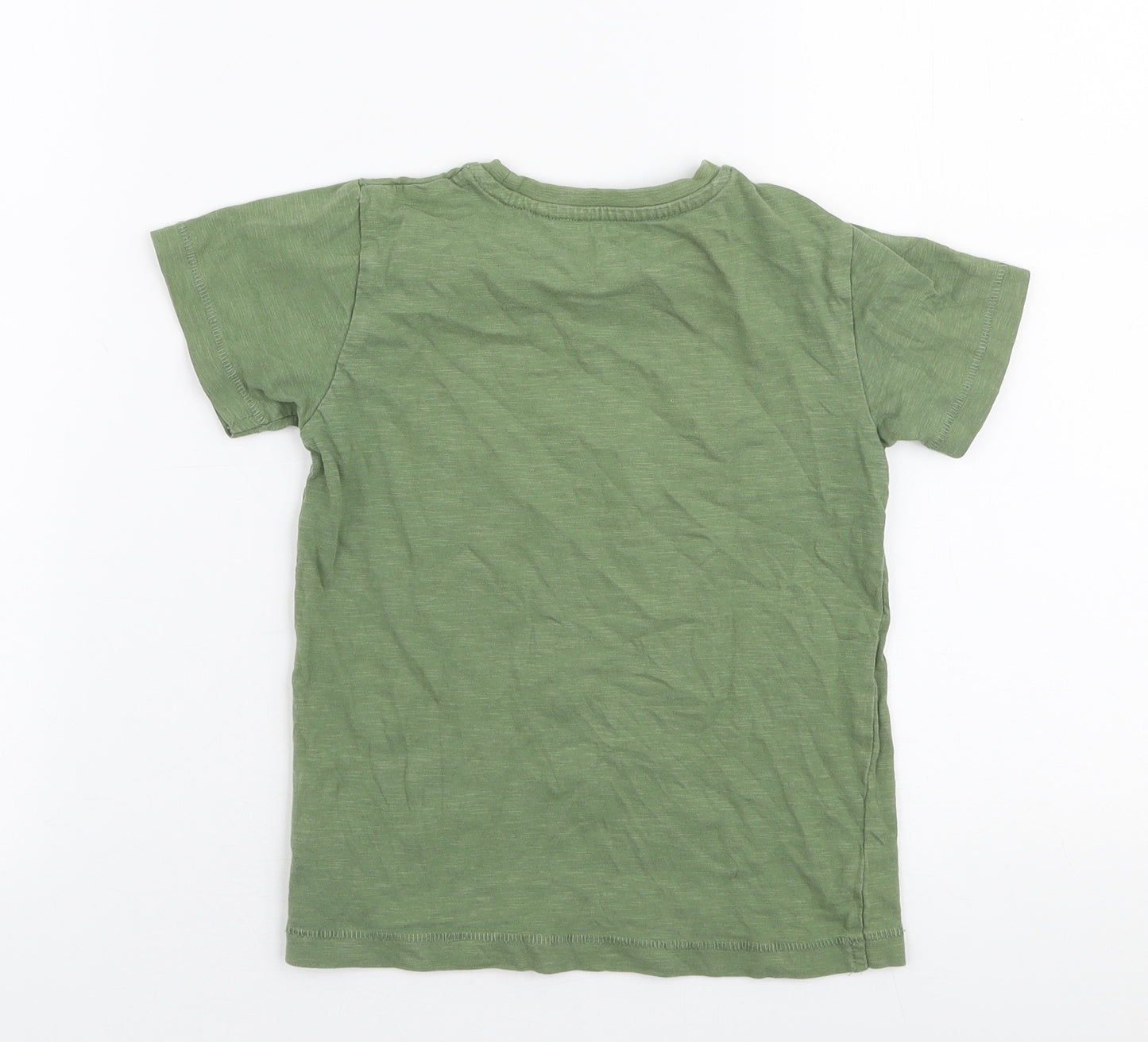 NEXT Boys Green  100% Cotton Jersey T-Shirt Size 3-4 Years Round Neck Pullover - the boss