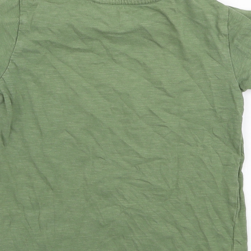NEXT Boys Green  100% Cotton Jersey T-Shirt Size 3-4 Years Round Neck Pullover - the boss