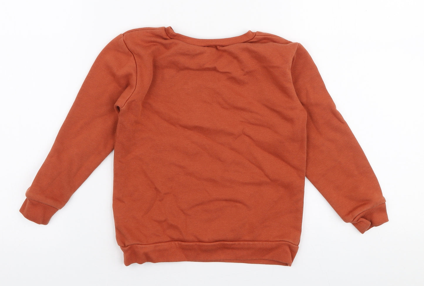 Dunnes Stores Boys Orange  Cotton Pullover Sweatshirt Size 3-4 Years  Pullover - Be awesome