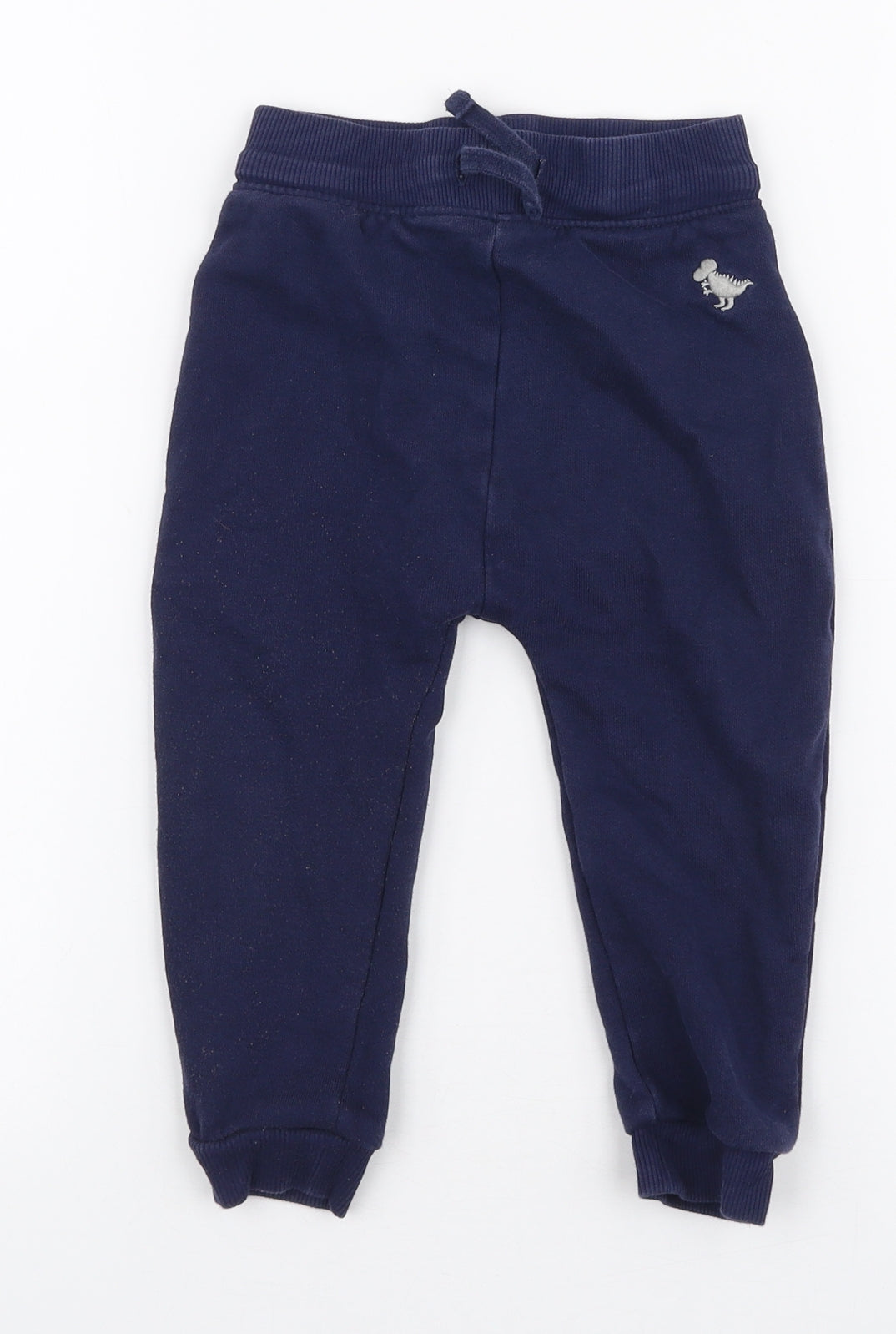 Dunnes Stores Boys Blue  Cotton Jogger Trousers Size 18-24 Months  Drawstring