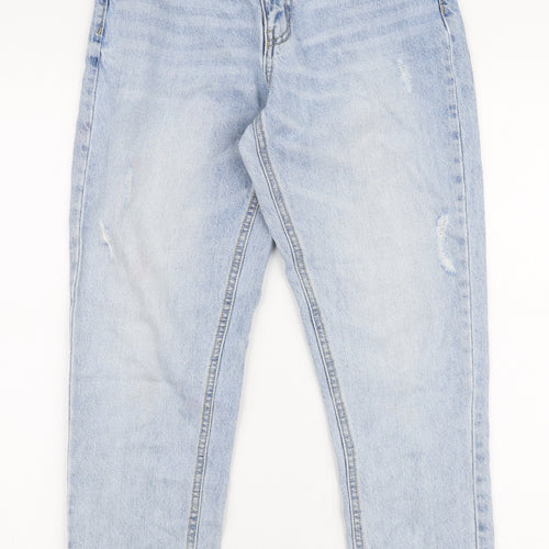 VERO MODA Womens Blue  100% Cotton Straight Jeans Size 25 in L30 in Regular Zip