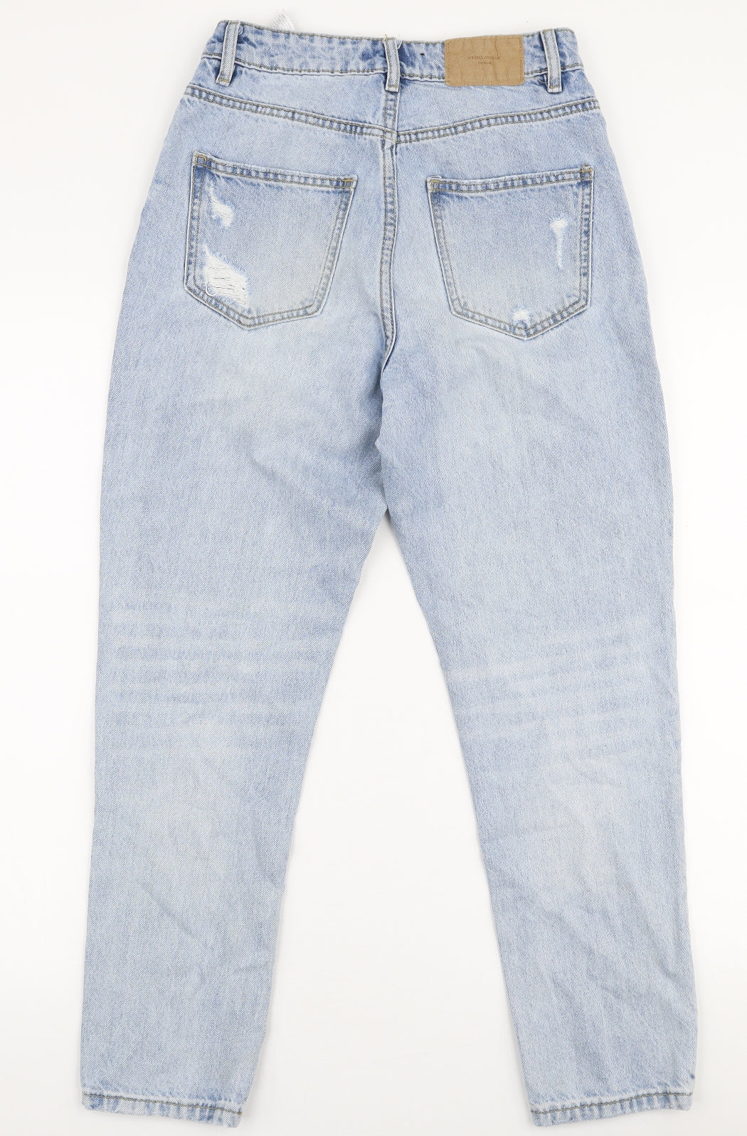 VERO MODA Womens Blue  100% Cotton Straight Jeans Size 25 in L30 in Regular Zip