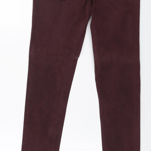 NEXT Womens Red  Cotton Skinny Jeans Size 6 L29 in Slim Zip