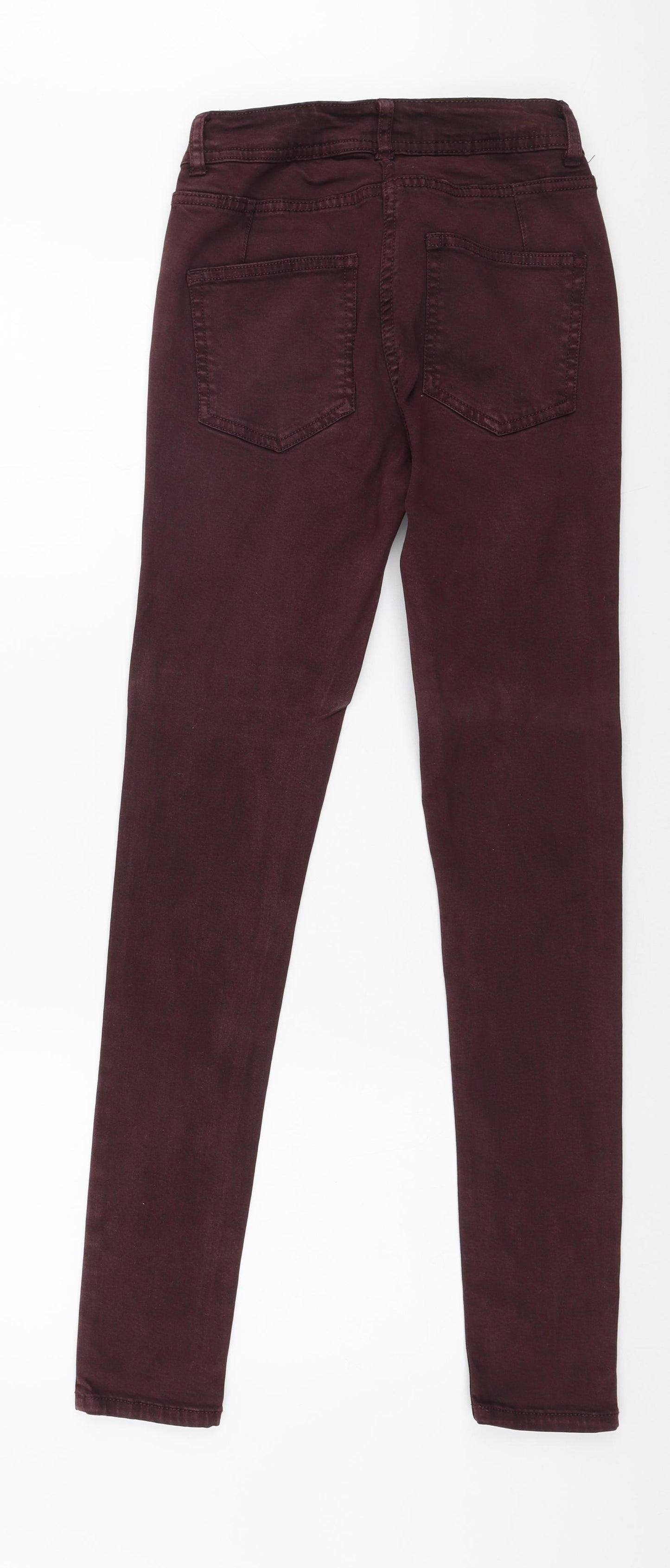 NEXT Womens Red  Cotton Skinny Jeans Size 6 L29 in Slim Zip
