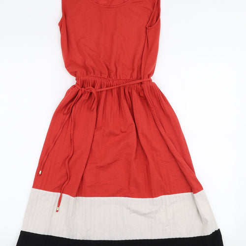 Oasis Womens Multicoloured  Polyester Skater Dress  Size XS  Round Neck Pullover