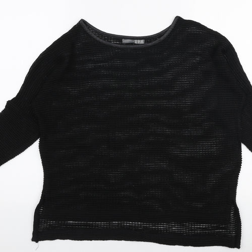 Atmosphere Womens Black Round Neck  Polyester Pullover Jumper Size 6