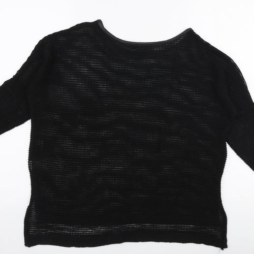 Atmosphere Womens Black Round Neck  Polyester Pullover Jumper Size 6