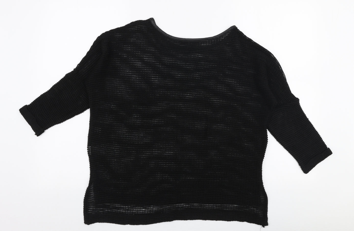 Atmosphere Womens Black Round Neck  Polyester Pullover Jumper Size 6