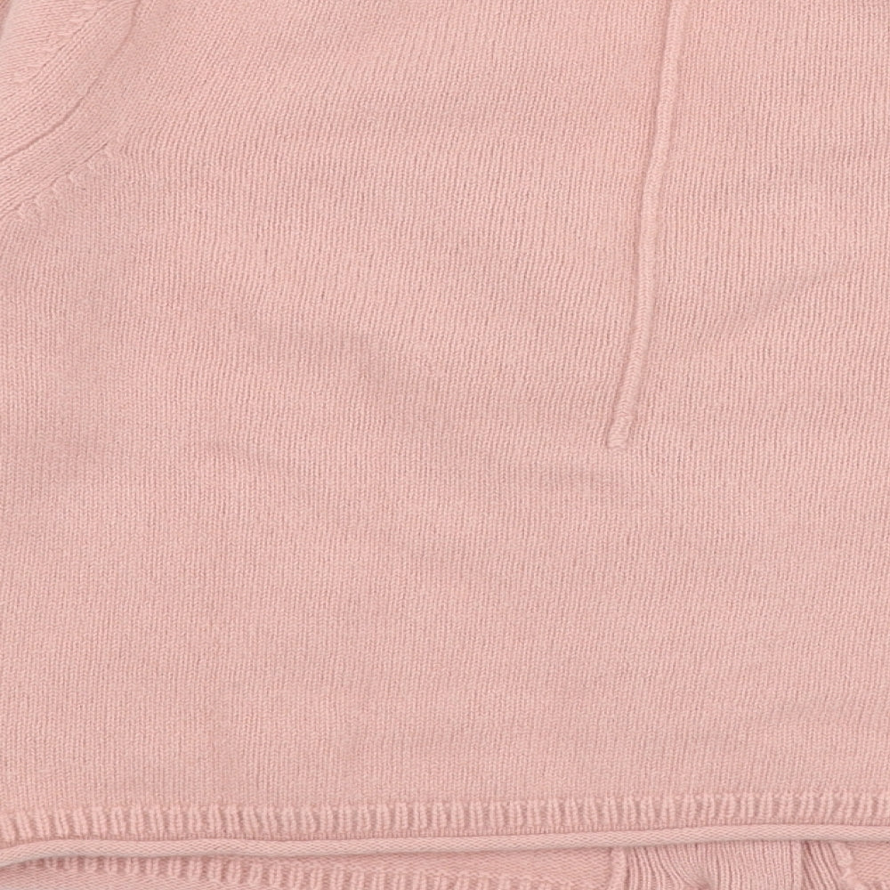 Jigsaw  Womens Pink V-Neck  Wool Cardigan Jumper Size M