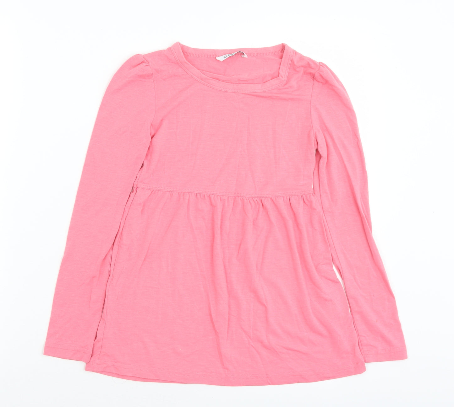 Cubic Girls Pink  Viscose Tunic T-Shirt Size 10 Years Round Neck