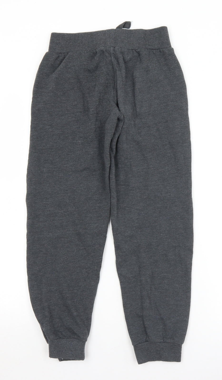 Dunnes Stores Boys Grey  Cotton Jogger Trousers Size 10-11 Years  Regular Drawstring