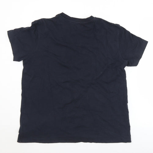 Dunnes Stores Mens Black  Cotton  T-Shirt Size M Crew Neck  - Irish