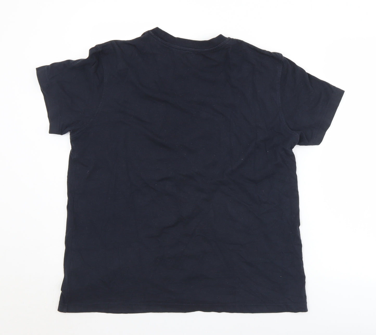 Dunnes Stores Mens Black  Cotton  T-Shirt Size M Crew Neck  - Irish