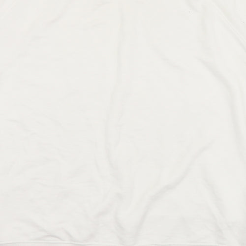 H&M Mens White  Polyester Pullover Sweatshirt Size 2XL