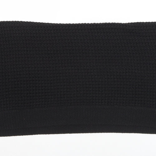 F&F Womens Black Collared  Acrylic Shrug Jumper One Size